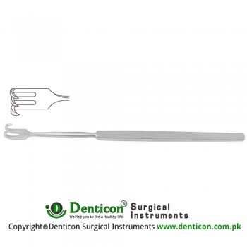 Wound Retractor 3 Sharp Prongs - Small Curve Stainless Steel, 16.5 cm - 6 1/2" Width 7.0 mm